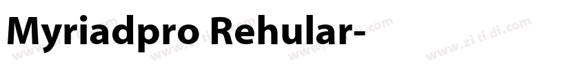 Myriadpro Rehular字体转换